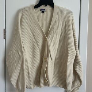 Patagonia Cream Wool Cardigan Sweater